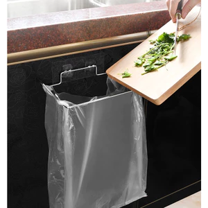 Móc treo túi đựng rác inox cao cấp móc dán tường giá móc treo bịch đựng rác _TTR
