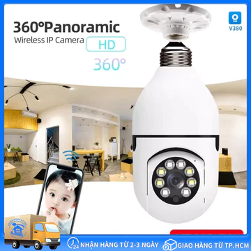 A6 camera wifi không dây xoay 360 độ ,camera bóng đèn,camera an ninh