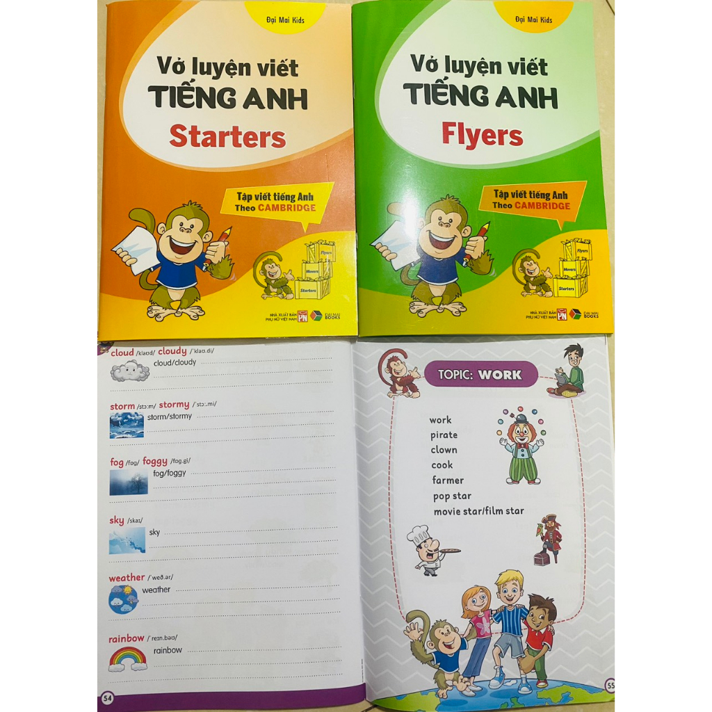 Ảnh Sách - Vở Luyện Viết Tiếng Anh Starter, Flayer,Mover - Tập viết tiếng anhtheo Cambridge 3