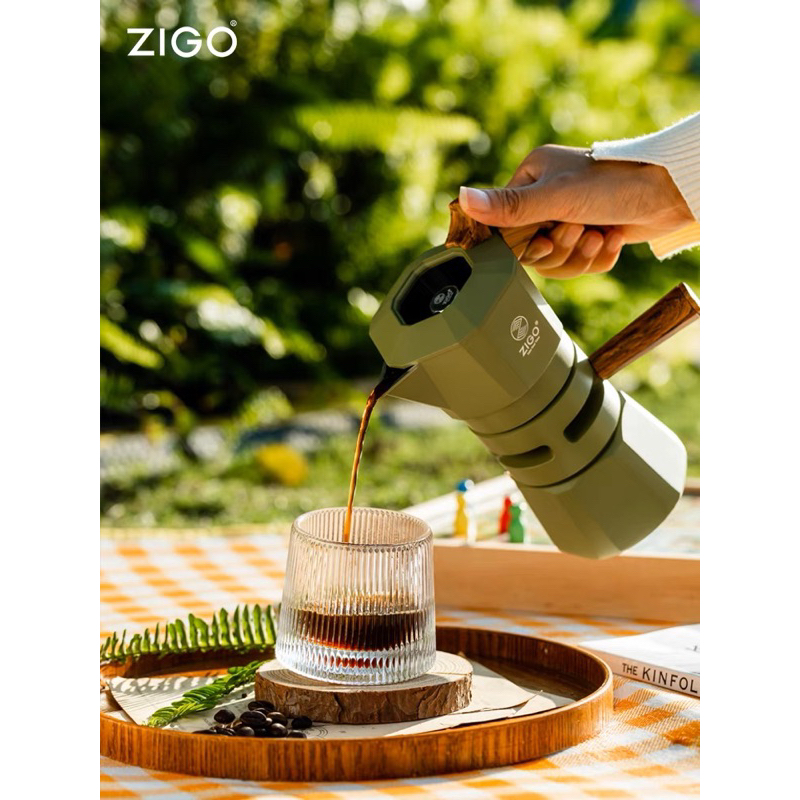 Moka pot camping Ấm pha cafe dã ngoại hãng Zigo Shopee Việt Nam