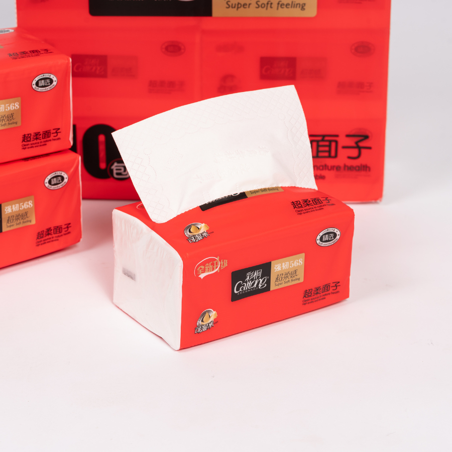 Giấy ăn vuông cao cấp, khăn giấy rút CAITONG - Giấy ăn cao cấp 5 Lớp ...