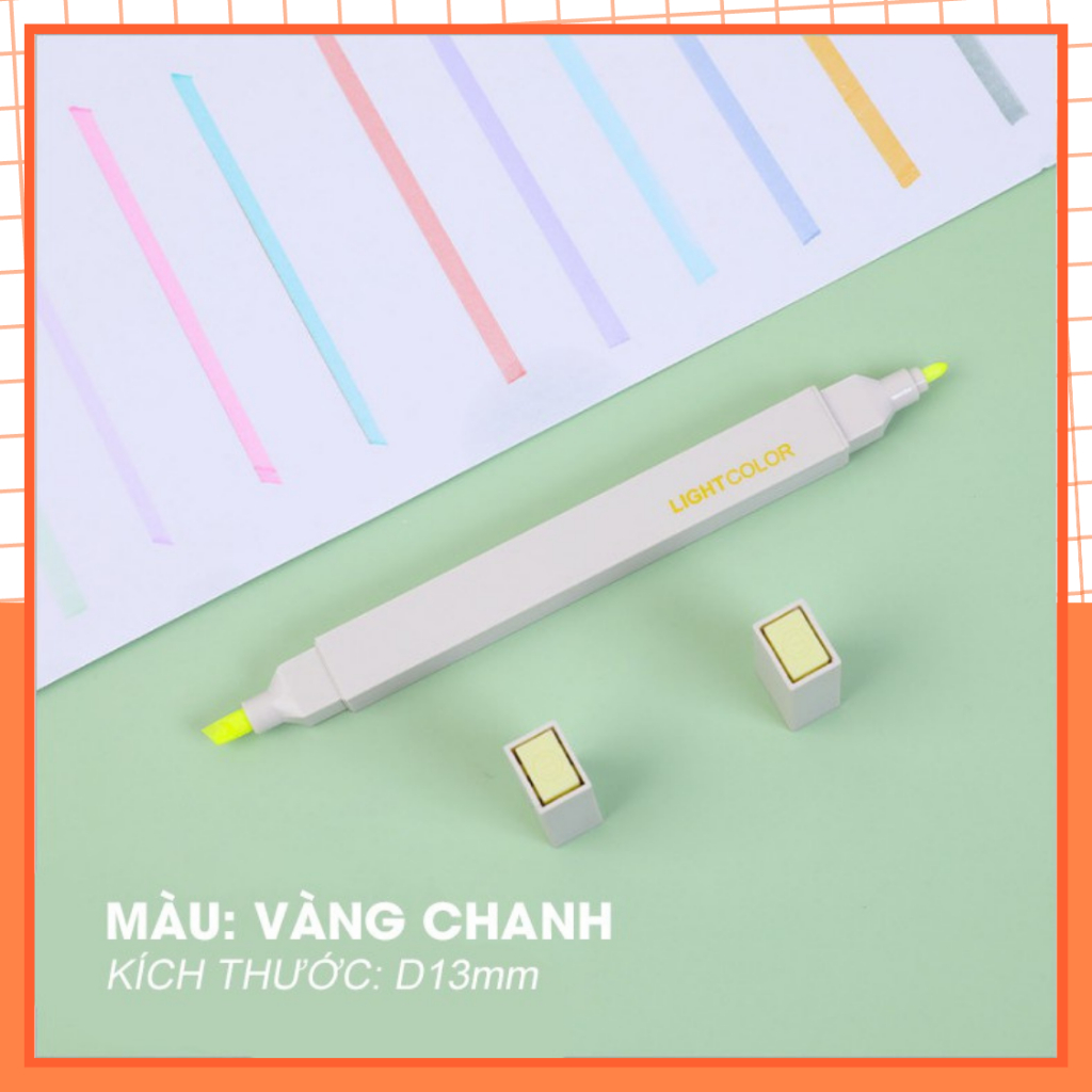 Bút Highlight Pastel 2 Đầu MEKI, Bút Dạ Quang Đánh Dấu Bút Nhớ Light ...