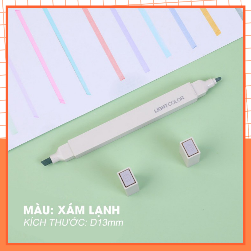 Bút Highlight Pastel 2 Đầu MEKI, Bút Dạ Quang Đánh Dấu Bút Nhớ Light ...