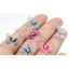 Set 5 Bướm vải voan MINI 2 lớp cánh đính đá cho nail, makeup, phụ kiện tóc,thời trang,đồ thủ công