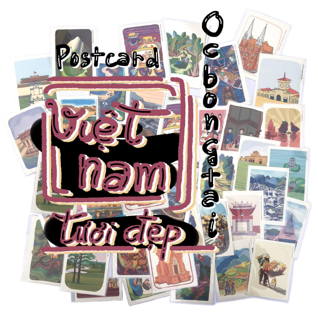 Postcard Việt Nam Tươi Đẹp [40 mẫu] by ocbongtai.artist | Shopee Việt Nam