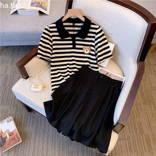 Áo len mongtoghi polo gấu thêu kẻ ngang 391