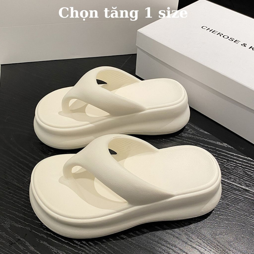 Dép tông xỏ ngón độn đế 6cm, dép xỏ ngón đi biển Đức Phúc chọn tăng 1 ...