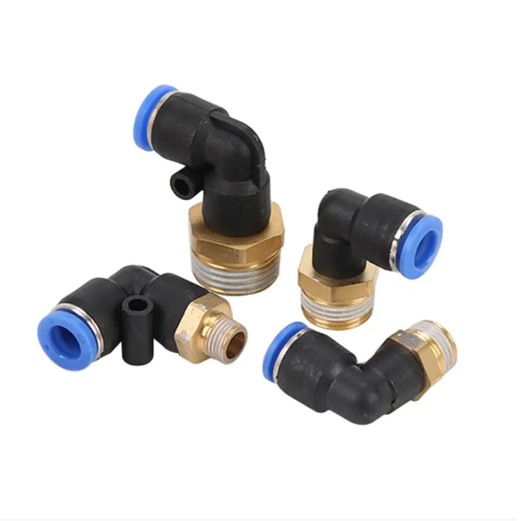 Co nối góc ống phun sương - Cút nối gốc ống ren ngoài - Co ống góc L 90 - co ống khí nén PL