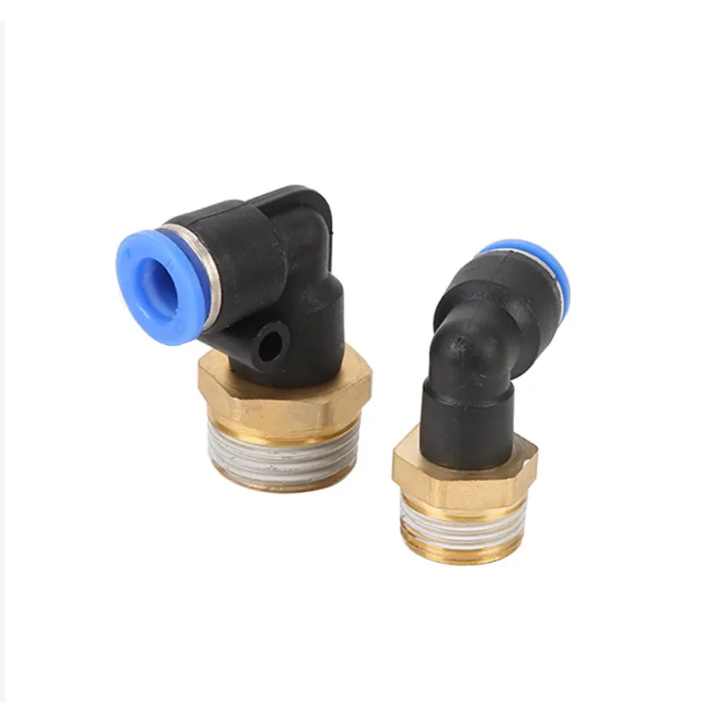 Co nối góc ống phun sương - Cút nối gốc ống ren ngoài - Co ống góc L 90 - co ống khí nén PL
