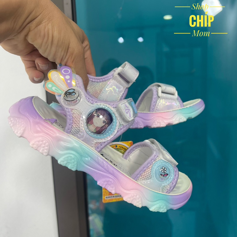 sandal bé gái dép quai hậu cho bé đi học size đại khâu đế bên quai vải êm chân cô gái thời trang hè thu Y25 ( ảnh thật )