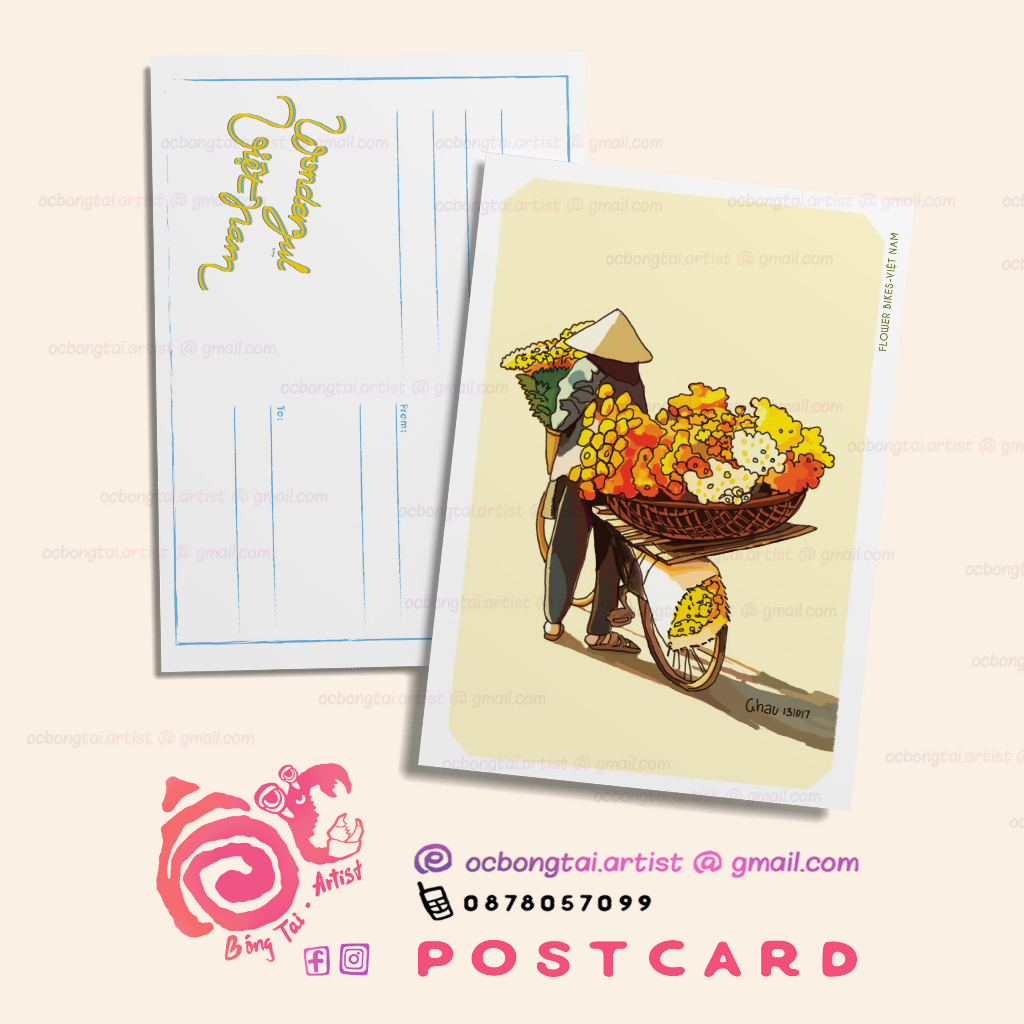 Postcard Việt Nam Tươi Đẹp [40 mẫu] by ocbongtai.artist | Shopee Việt Nam