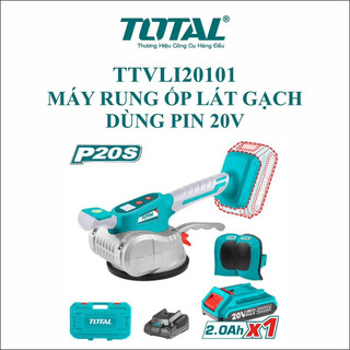 TOTAL Máy rung ốp lát gạch dùng pin 20V Kèm pin sạc TTVLI2010/TTVLI20101