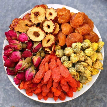 Combo trà hoa mix vị tổng hợp trà hoa cúc, hoa nhài, hoa hồng, cam lát, táo đỏ, kì tử