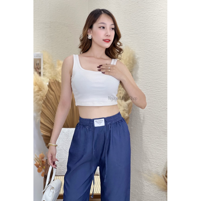 Quần nữ ống suông rộng chất Jean lụa mềm mỏng nhẹ thoáng mát Bigsize mã SP011