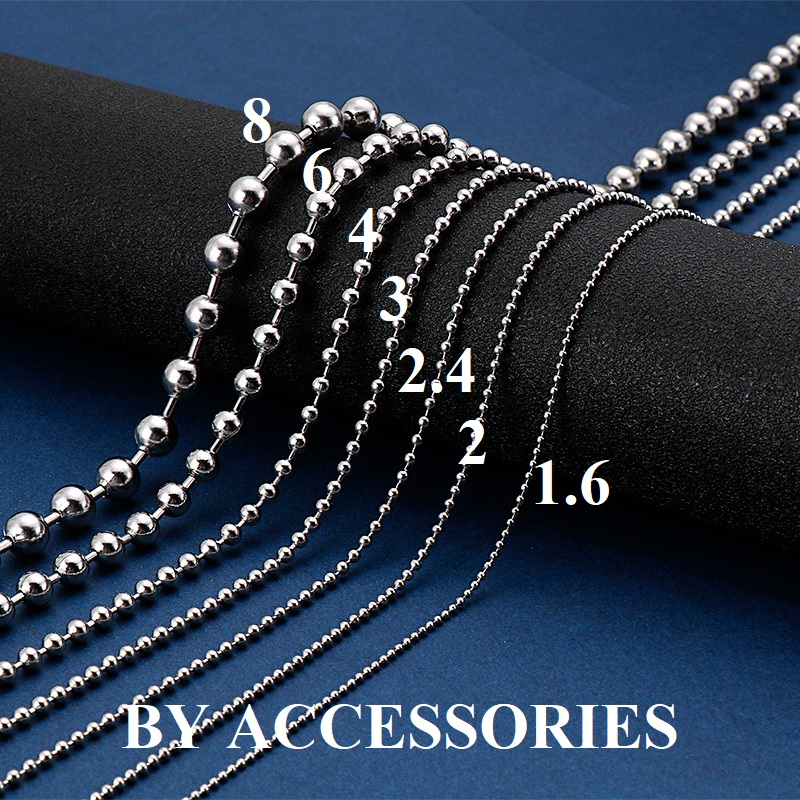 Dây chuyền nam nữ unisex inox bi tròn cỡ nhỏ nhiều size không gỉ