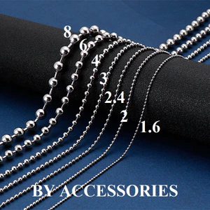 Dây chuyền nam nữ unisex inox bi tròn cỡ nhỏ nhiều size không gỉ