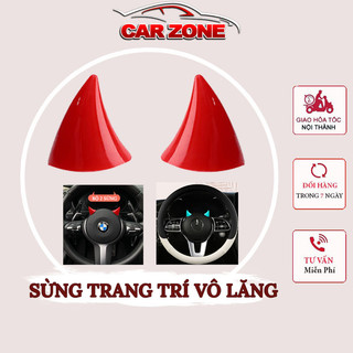 Sừng Trang Trí Vô Lăng Xe Hơi, Xe Máy, Mũ Bảo Hiểm - Kiểu Dáng 3D Siêu Ngầu