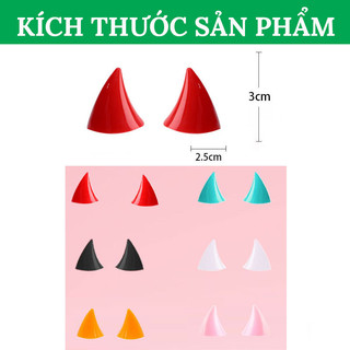 Sừng Trang Trí Vô Lăng Xe Hơi, Xe Máy, Mũ Bảo Hiểm - Kiểu Dáng 3D Siêu Ngầu