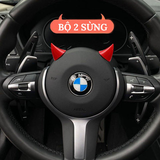 Sừng Trang Trí Vô Lăng Xe Hơi, Xe Máy, Mũ Bảo Hiểm - Kiểu Dáng 3D Siêu Ngầu