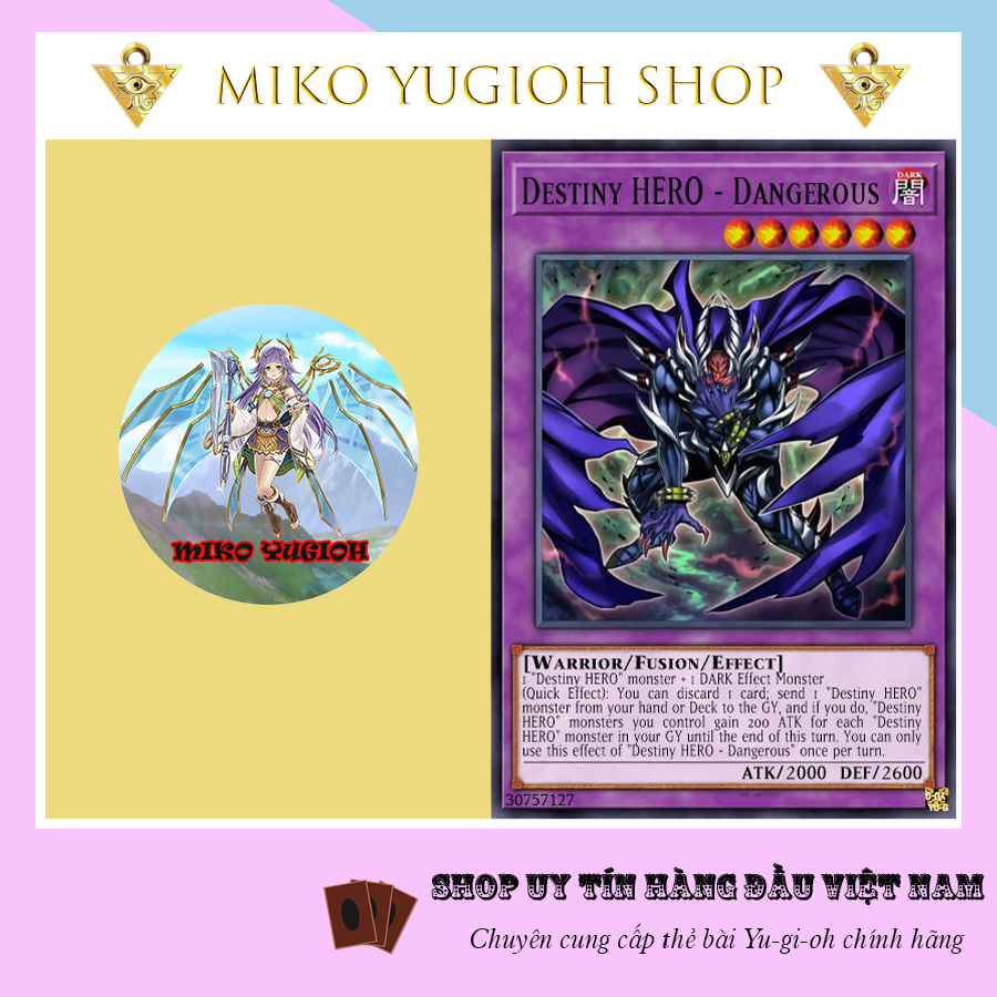 Miko Yugioh Thẻ Bài Yugioh Chính Hãng Tiếng Nhật Destiny Hero Dangerous Sub1 Shopee Việt Nam 9255