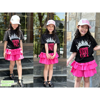 (Ảnh thật) Váy Black Pink bé gái. Set áo BlackPink kèm chân váy 3 tầng siêu hot 13-45kg Sofia Candy