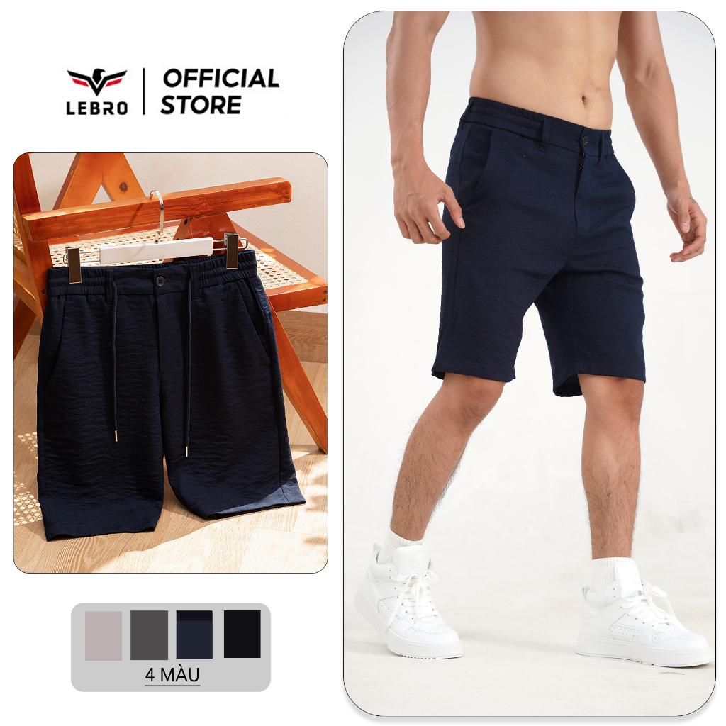 Quần đũi short nam, quần đùi đũi nam, quần sooc đũi nam cao cấp chất liệu thoáng mát LEBRO QSD23-01