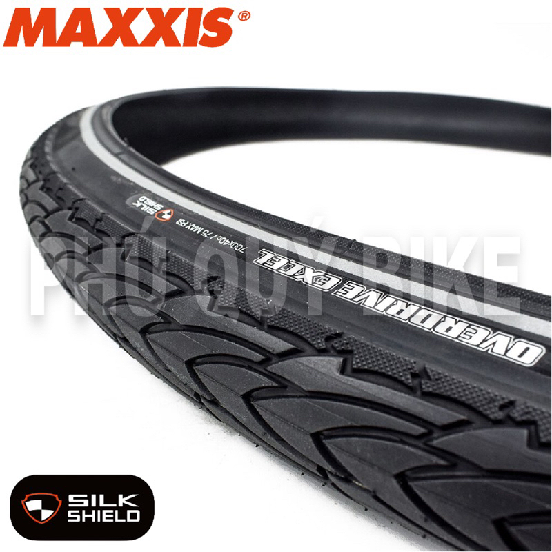 Vỏ Trekking 700x35c 700x40c Maxxis OVERDRIVE EXCEL Viền Phản Quang & Ruột Đi Kèm (Tuỳ Chọn)