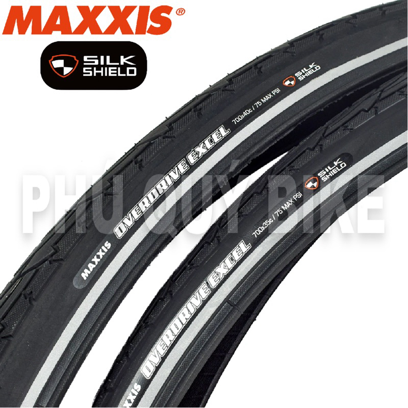 Vỏ Trekking 700x35c 700x40c Maxxis OVERDRIVE EXCEL Viền Phản Quang & Ruột Đi Kèm (Tuỳ Chọn)