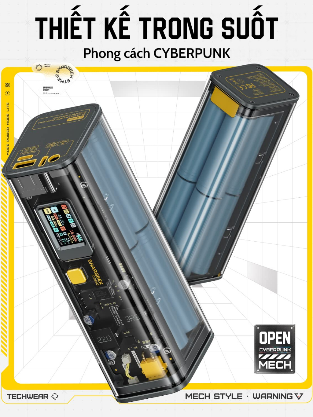 スマホアクセサリー SHARGEEK STORM2 25600mAh Pin/ Sạc Dự Phòng Shargeek Storm 2 25600mAh | Shopee Việt Nam