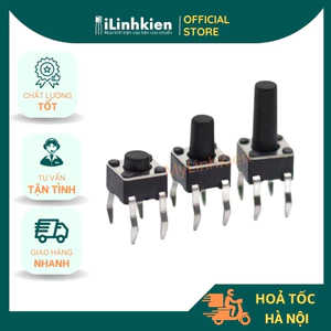 Nút nhấn 4 chân 6x6x4.3mm tiếp điểm đồng chất lượng cao túi 50 chiếc