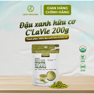 Đậu xanh hữu cơ C'LaVie 200g giàu dinh dưỡng, chính hãng, có chứng nhận EU