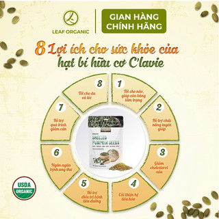 Hạt bí hữu cơ đã tách vỏ C'LaVie 90g/200g