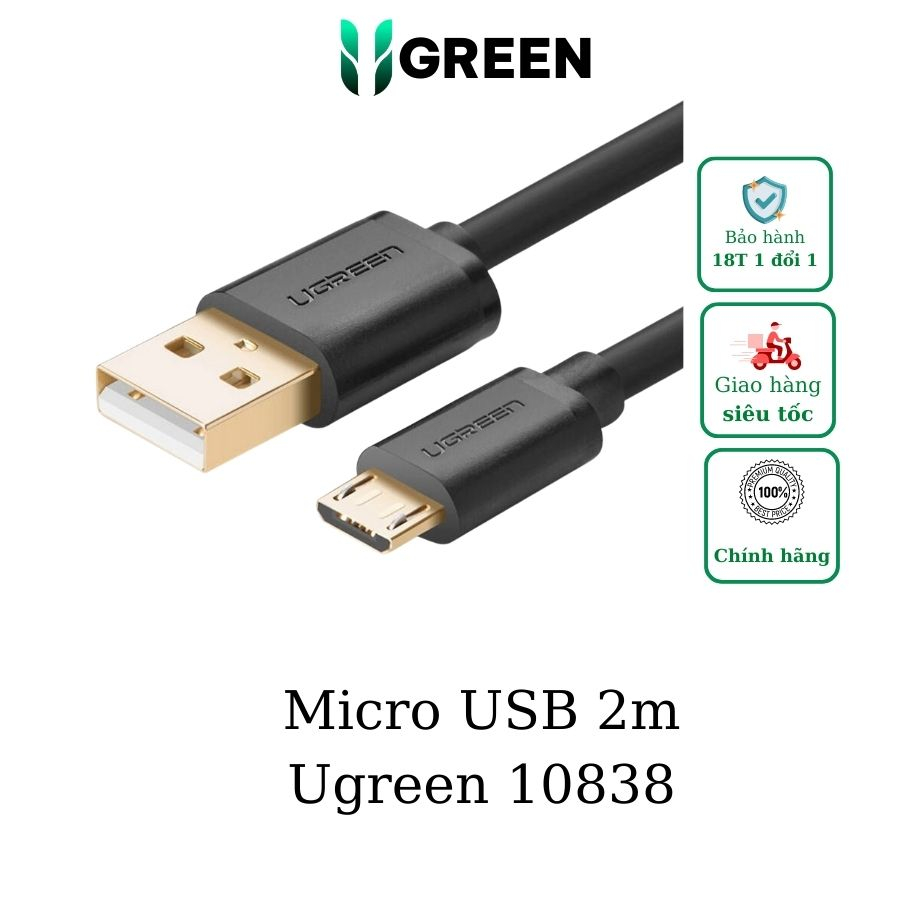 Cáp Micro USB 2m Ugreen 10838 | Shopee Việt Nam