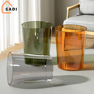 Thùng đựng rác trong suốt đơn giản sang trọng, xô trong suốt đa năng cắm hoa, đựng đồ.
