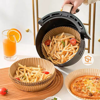 Giấy Lót Nồi Chiên Không Dầu Nến Set 50 Cái Nướng Thực Phẩm Nướng Bánh Thấm Dầu Đa Năng Tiện Dụng Cam Homeware