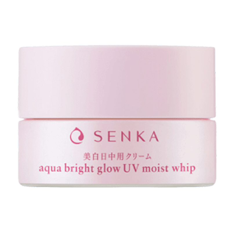 Ảnh Kem ngày dưỡng da trắng hồng mờ thâm sạm Senka Aqua Bright Glow UV Moist Whip SPF 25+ PA ++ 50g - 15539 1