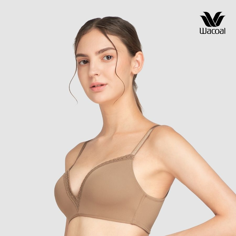 Áo ngực nữ Wacoal ILBF8202 không gọng mút mỏng nâng ngực tạo khe, Áo lót nữ liền dây chống tuột - LBF8202