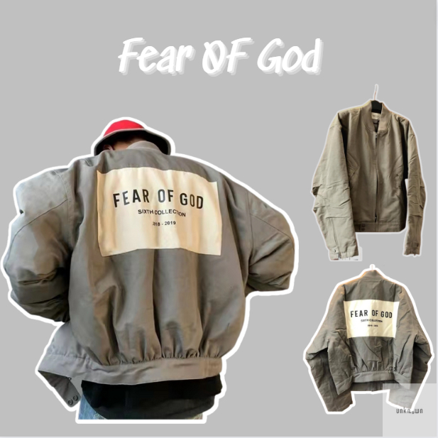 👑[Mirror Quaility]👑-Áo Khoác Bomber Jacket Fear of God Sixth