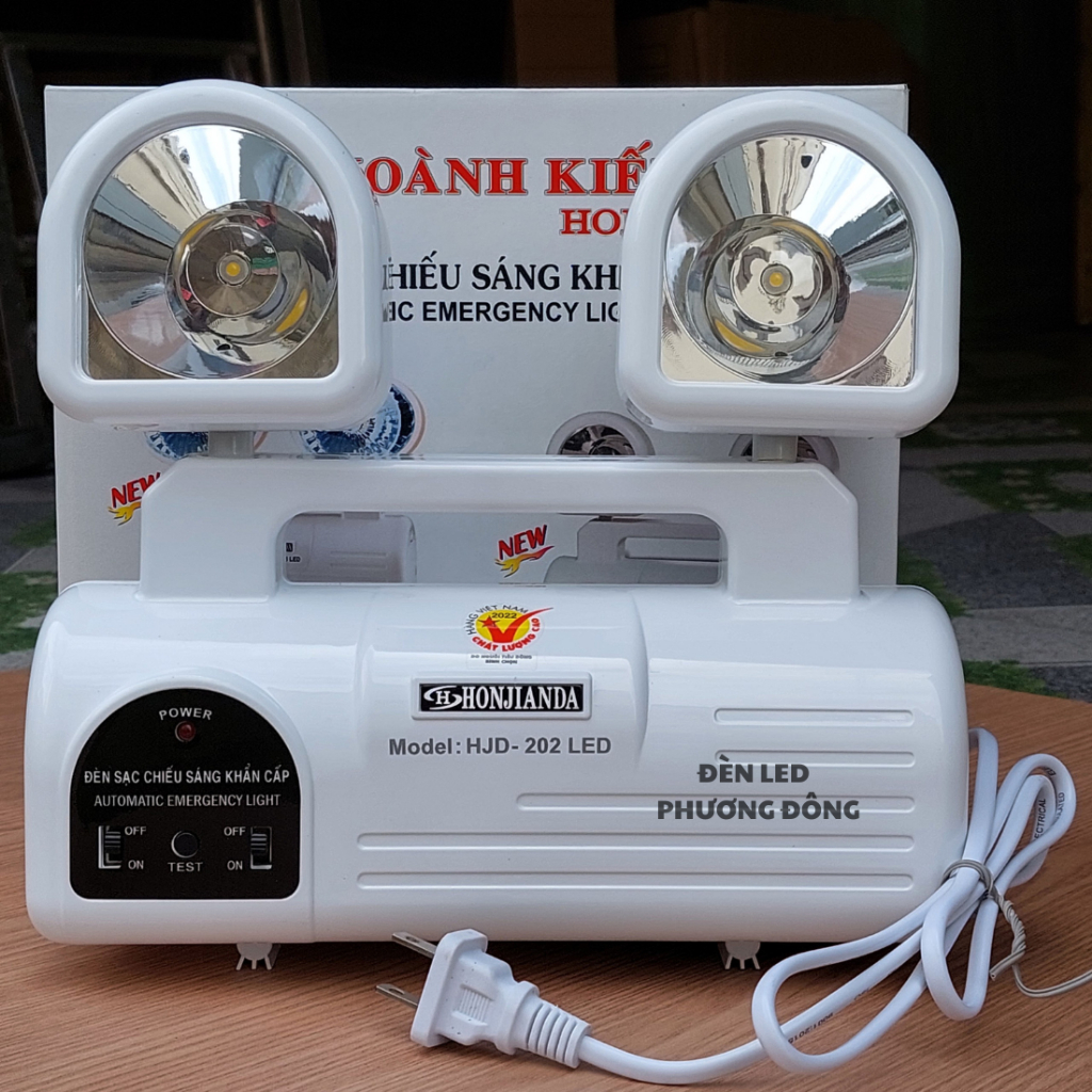 Đèn sạc LED chiếu sáng khẩn cấp Honjianda HJD-202 - Đèn mắt ếch ( Bảo Hành 24 Tháng ) Hàng chính hãng