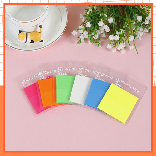 Set 50 Tờ Giấy Note Trong Suốt Chống Thấm Nước Tiện Dụng, Giấy Ghi Chú Màu Trong Suốt Dụng Cụ Học Tập Cute - MEKI | BigBuy360 - bigbuy360.vn