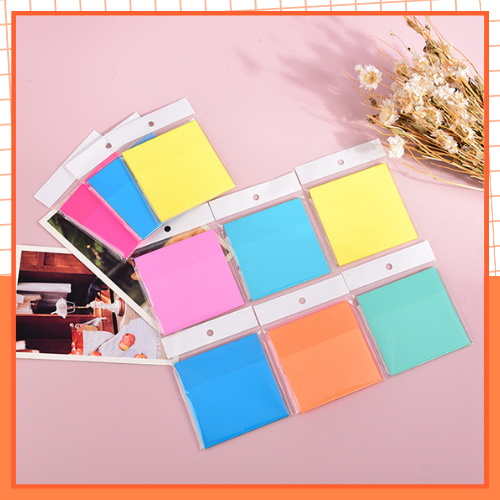 Set 50 Tờ Giấy Note Trong Suốt Chống Thấm Nước Tiện Dụng, Giấy Ghi Chú Màu Trong Suốt Dụng Cụ Học Tập Cute - MEKI | BigBuy360 - bigbuy360.vn