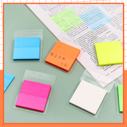 Set 50 Tờ Giấy Note Trong Suốt Chống Thấm Nước Tiện Dụng, Giấy Ghi Chú Màu Trong Suốt Dụng Cụ Học Tập Cute - MEKI | BigBuy360 - bigbuy360.vn