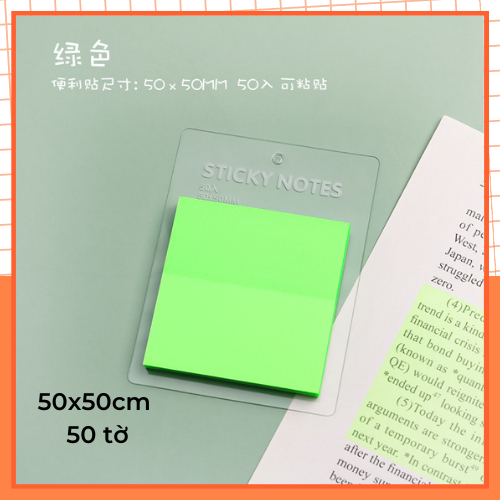 Set 50 Tờ Giấy Note Trong Suốt Chống Thấm Nước Tiện Dụng, Giấy Ghi Chú Màu Trong Suốt Dụng Cụ Học Tập Cute - MEKI | BigBuy360 - bigbuy360.vn