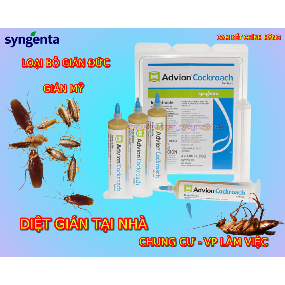 (Chính hãng) GEL DIỆT GIÁN Advion Cockroach 30g - diệt gián Đức (gián ...
