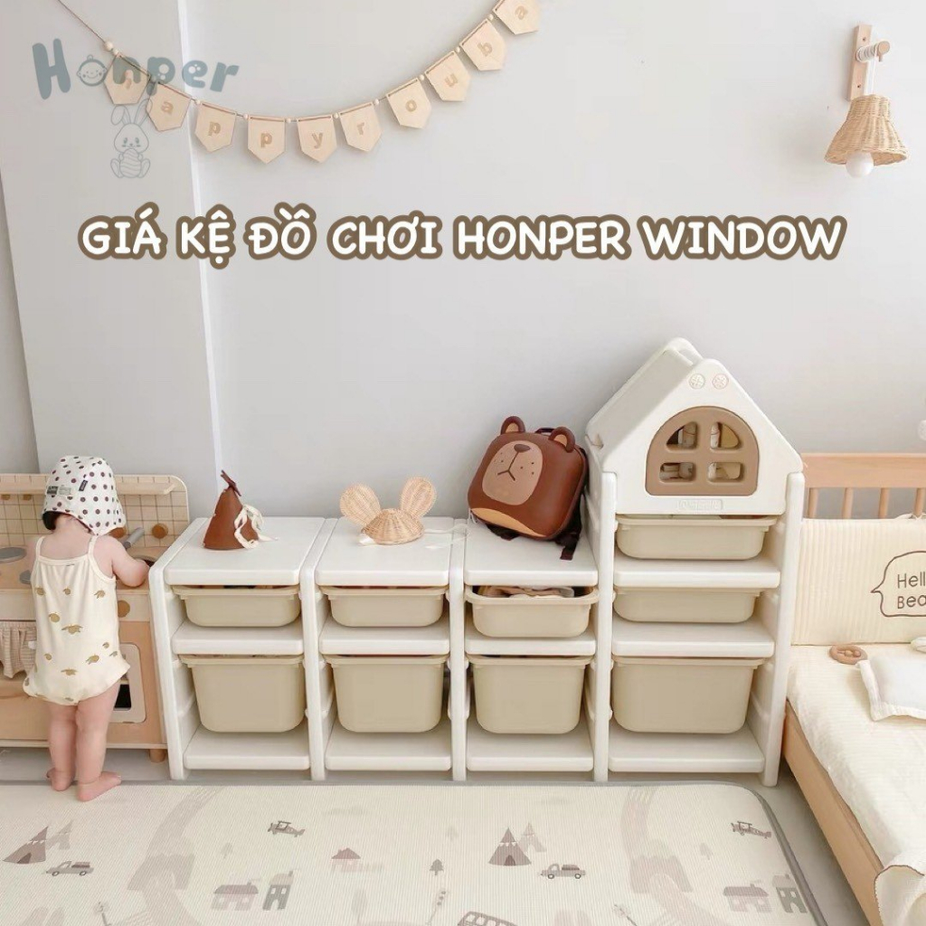 Giá kệ để đồ chơi chia ngăn Window, Bear cho bé | Shopee Việt Nam
