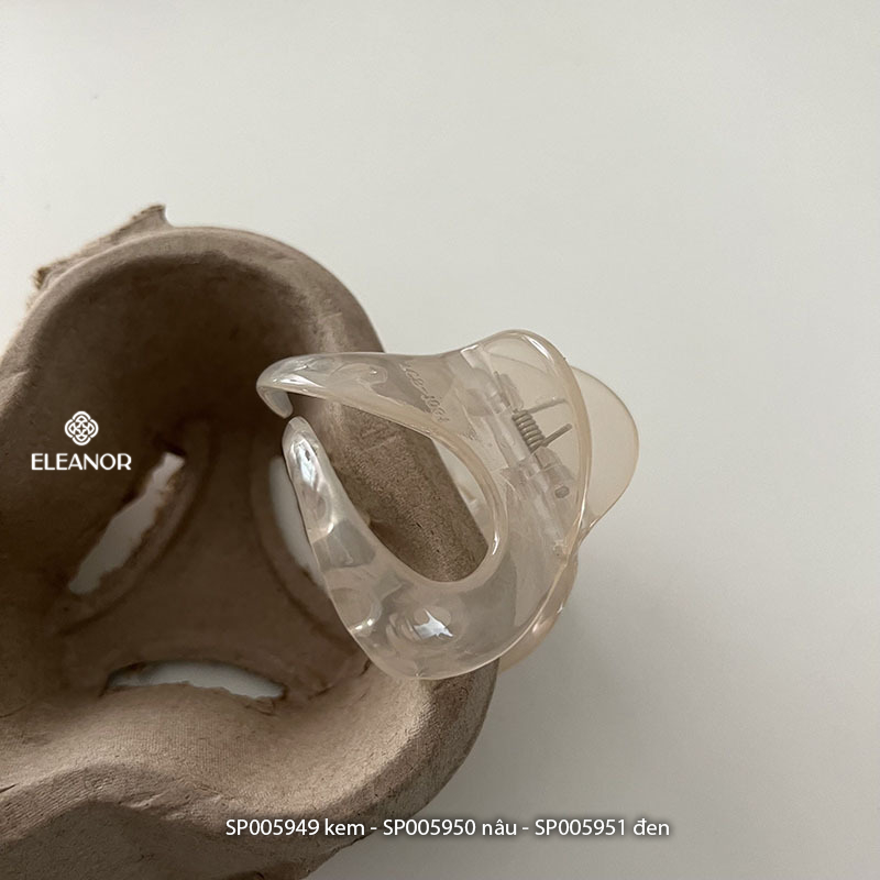 Kẹp tóc nữ càng cua Eleanor Accessories hình cong basic phụ kiện tóc kẹp tóc 5949