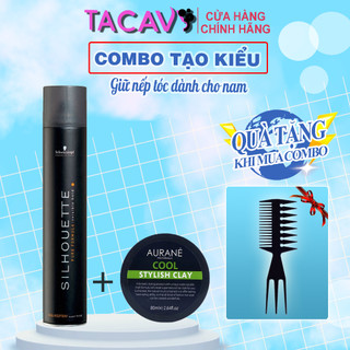 Combo Gôm Sáp LUXURIOUS 415ml + Aurane Cool Stylish Clay Tạo Kiểu, Giữ Nếp Cho Tóc. HÀNG CHÍNH HÃNG