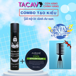 Combo Gôm Sáp LUXURIOUS 415ml + Aurane Cool Stylish Clay Tạo Kiểu, Giữ Nếp Cho Tóc. HÀNG CHÍNH HÃNG