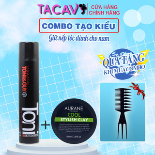 Combo Gôm Sáp LUXURIOUS 415ml + Aurane Cool Stylish Clay Tạo Kiểu, Giữ Nếp Cho Tóc. HÀNG CHÍNH HÃNG
