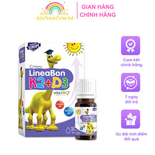 Lineabon - Vitamin D3 K2 Tinh Khiết Cho Bé [Lọ 10ml]